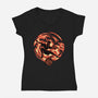 Master Of Fire Element-Womens-V-Neck-Tee-rmatix