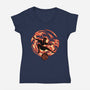 Master Of Fire Element-Womens-V-Neck-Tee-rmatix