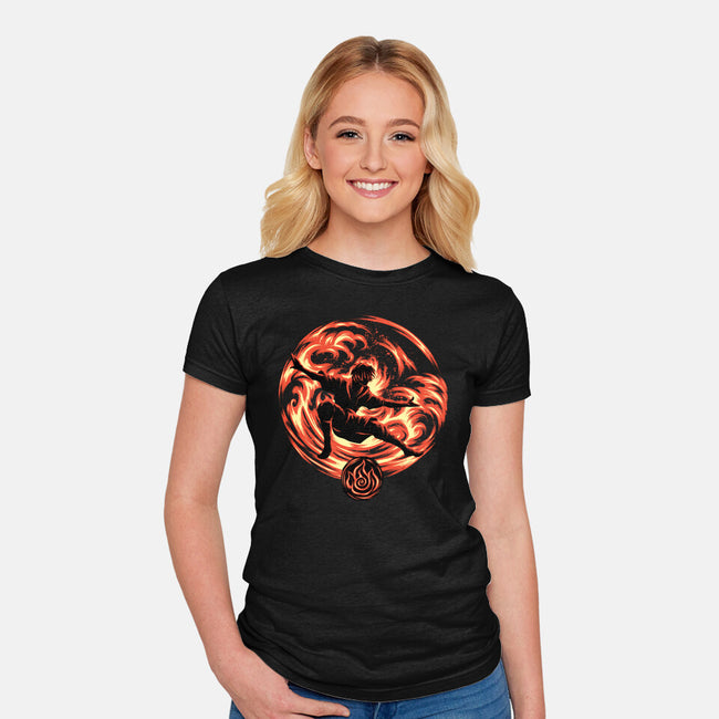 Master Of Fire Element-Womens-Fitted-Tee-rmatix