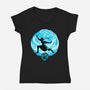 Master Of Water Element-Womens-V-Neck-Tee-rmatix
