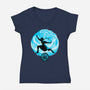 Master Of Water Element-Womens-V-Neck-Tee-rmatix