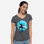 Master Of Water Element-Womens-V-Neck-Tee-rmatix