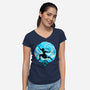 Master Of Water Element-Womens-V-Neck-Tee-rmatix