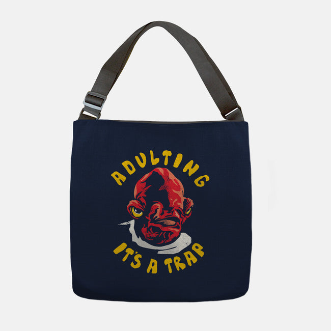 Adulting Its A Trap-None-Adjustable Tote-Bag-arace