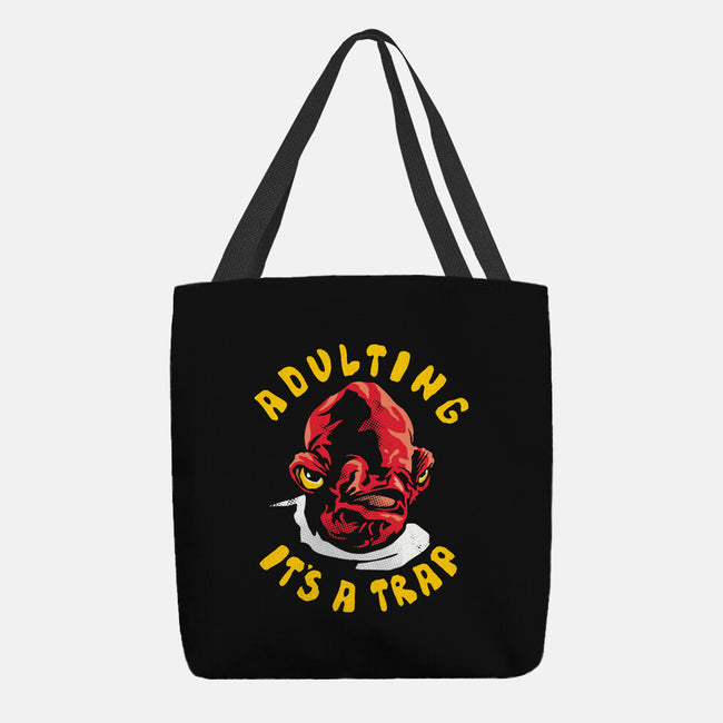 Adulting Its A Trap-None-Basic Tote-Bag-arace