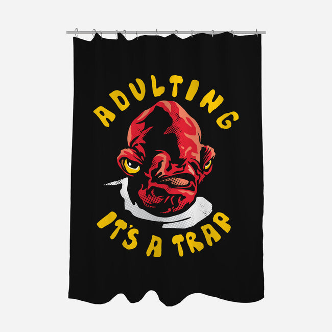 Adulting Its A Trap-None-Polyester-Shower Curtain-arace