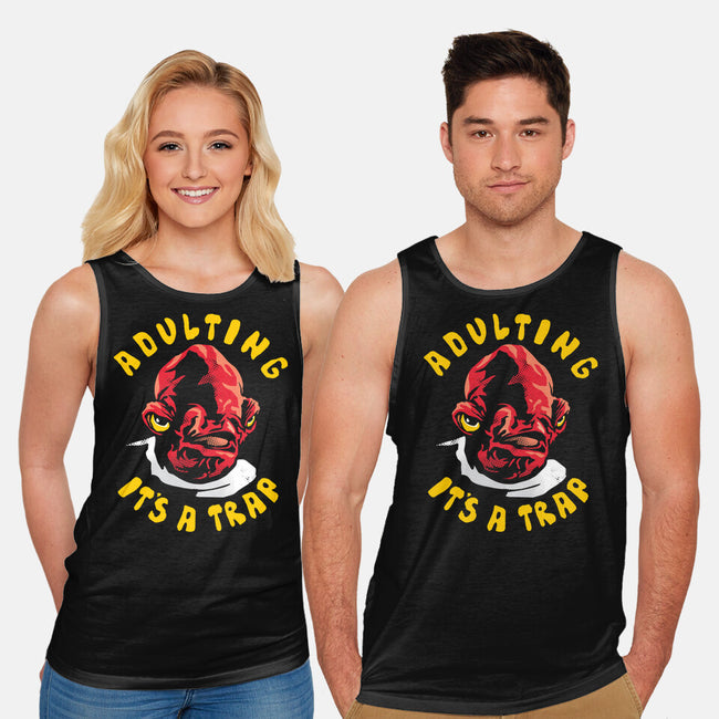 Adulting Its A Trap-Unisex-Basic-Tank-arace