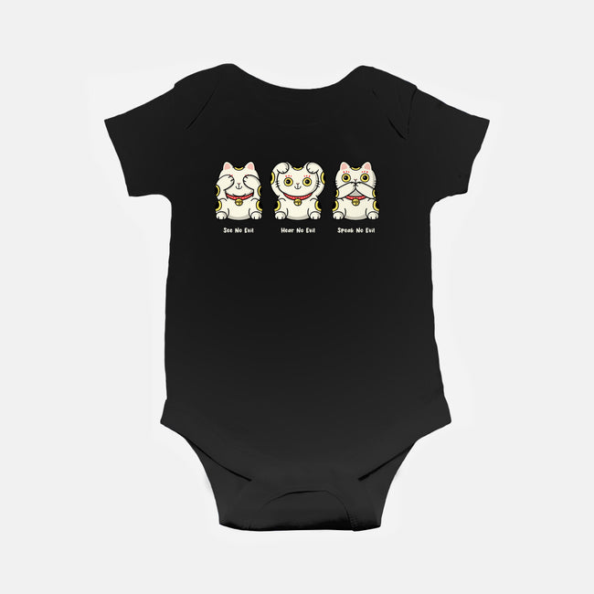 Three Wise Maneki-Neko-Baby-Basic-Onesie-Freecheese
