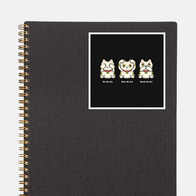 Three Wise Maneki-Neko-None-Glossy-Sticker-Freecheese