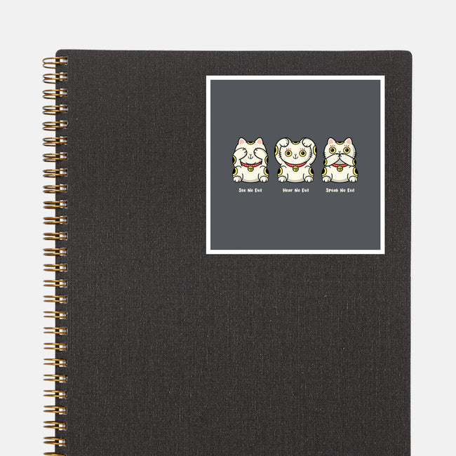 Three Wise Maneki-Neko-None-Glossy-Sticker-Freecheese