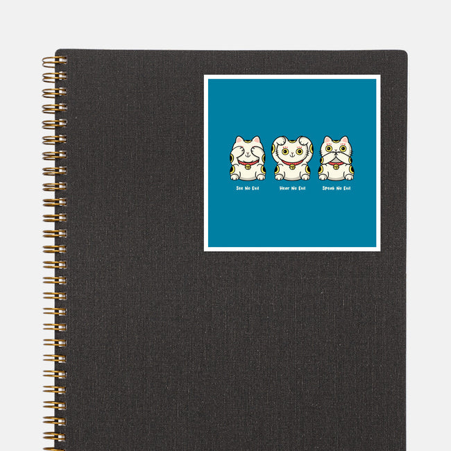Three Wise Maneki-Neko-None-Glossy-Sticker-Freecheese