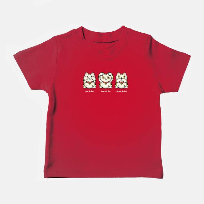 Three Wise Maneki-Neko-Baby-Basic-Tee-Freecheese