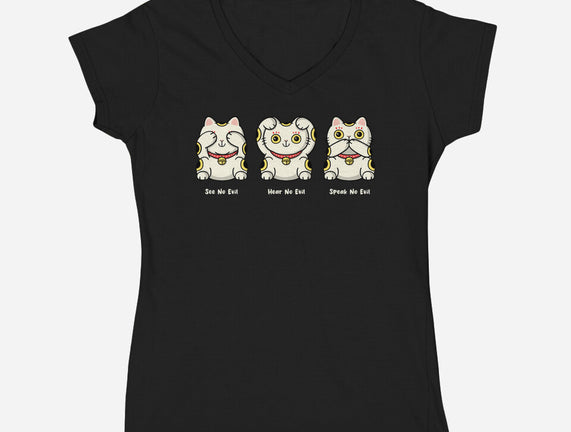 Three Wise Maneki-Neko