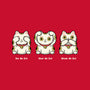 Three Wise Maneki-Neko-Womens-Fitted-Tee-Freecheese