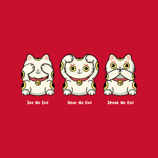Three Wise Maneki-Neko-Womens-Racerback-Tank-Freecheese