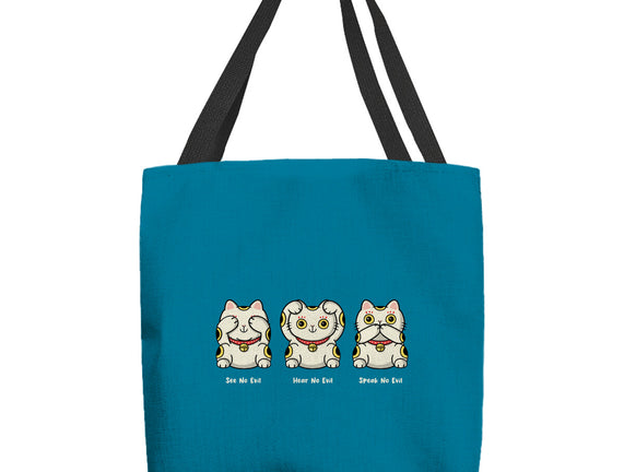Three Wise Maneki-Neko