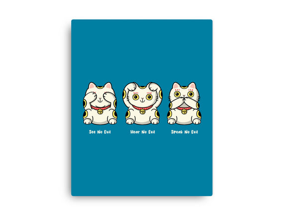 Three Wise Maneki-Neko