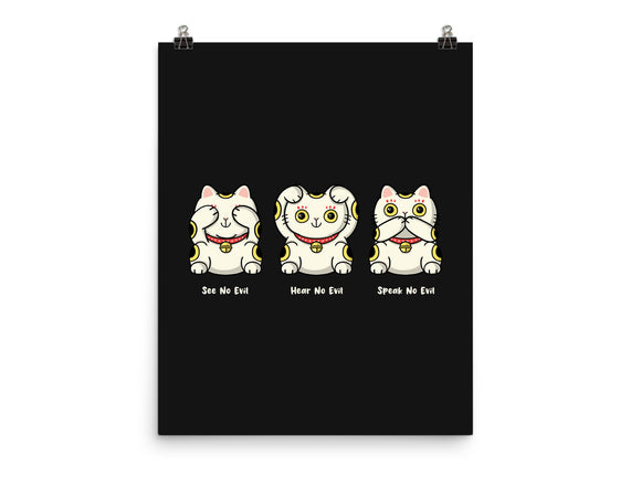 Three Wise Maneki-Neko