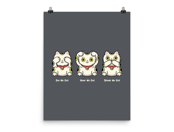 Three Wise Maneki-Neko