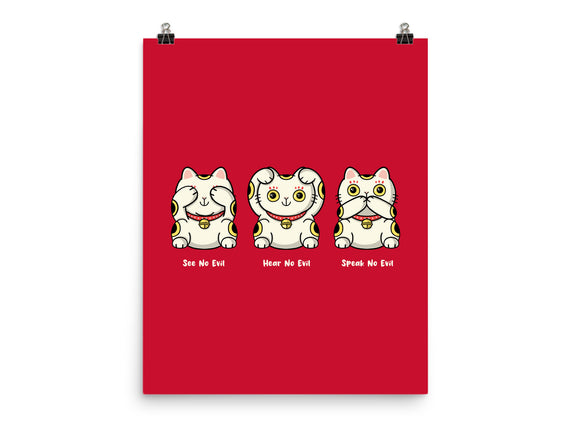Three Wise Maneki-Neko
