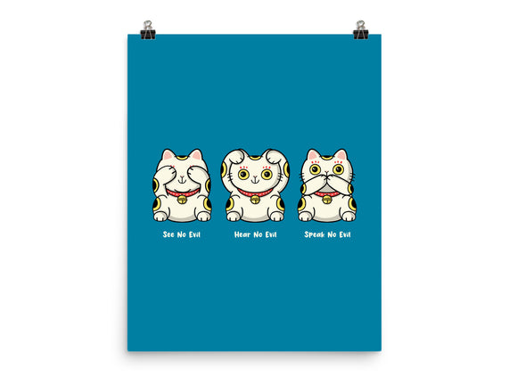 Three Wise Maneki-Neko