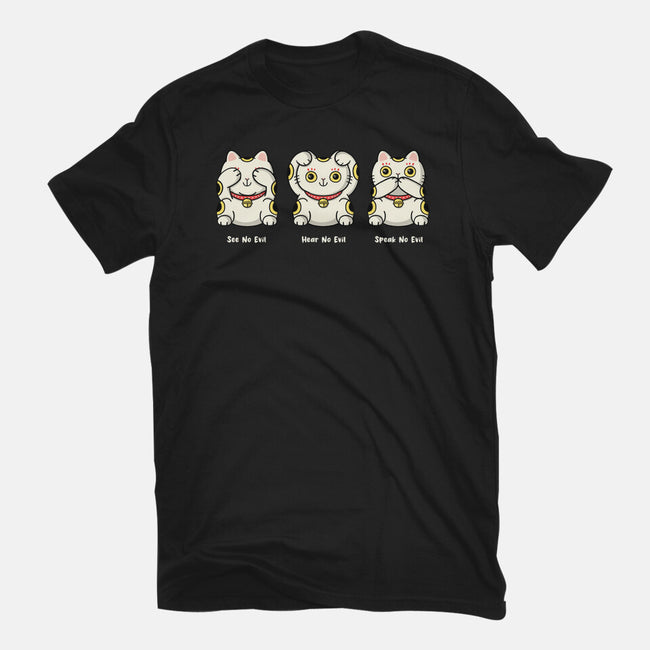 Three Wise Maneki-Neko-Mens-Basic-Tee-Freecheese