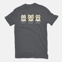 Three Wise Maneki-Neko-Unisex-Basic-Tee-Freecheese