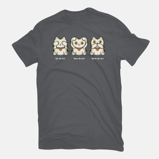 Three Wise Maneki-Neko-Mens-Heavyweight-Tee-Freecheese
