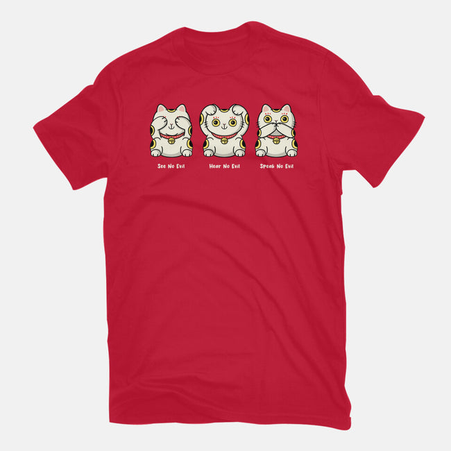 Three Wise Maneki-Neko-Mens-Basic-Tee-Freecheese
