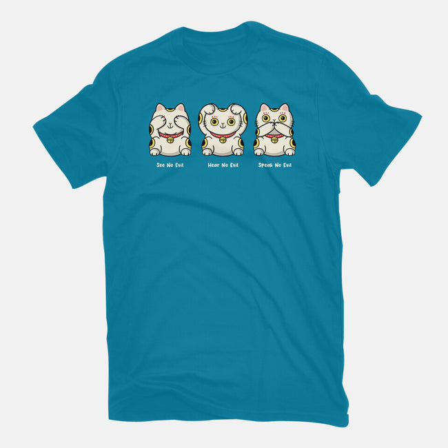 Three Wise Maneki-Neko-Mens-Heavyweight-Tee-Freecheese