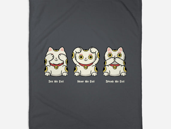Three Wise Maneki-Neko