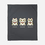 Three Wise Maneki-Neko-None-Fleece-Blanket-Freecheese