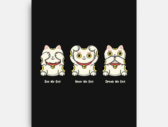 Three Wise Maneki-Neko