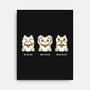 Three Wise Maneki-Neko-None-Stretched-Canvas-Freecheese