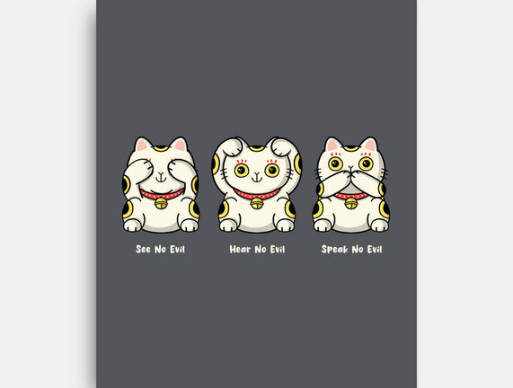 Three Wise Maneki-Neko