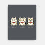 Three Wise Maneki-Neko-None-Stretched-Canvas-Freecheese