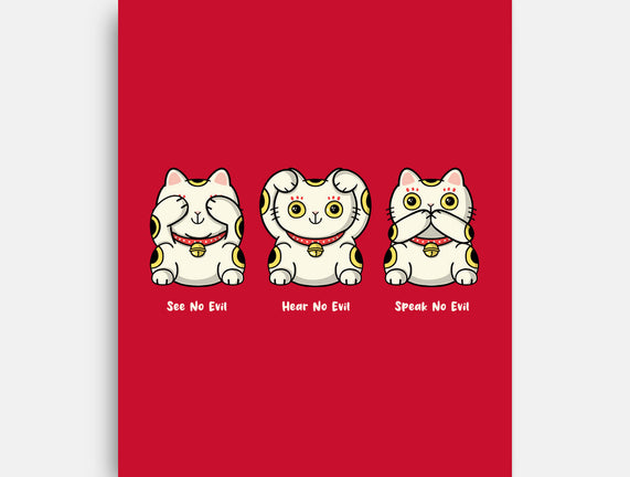 Three Wise Maneki-Neko