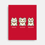 Three Wise Maneki-Neko-None-Stretched-Canvas-Freecheese