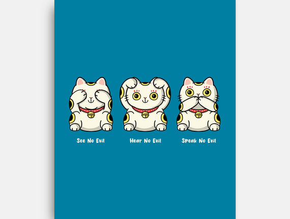 Three Wise Maneki-Neko