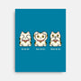 Three Wise Maneki-Neko-None-Stretched-Canvas-Freecheese