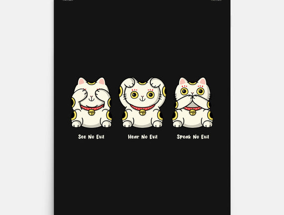 Three Wise Maneki-Neko