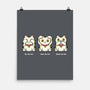 Three Wise Maneki-Neko-None-Matte-Poster-Freecheese