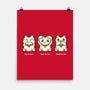 Three Wise Maneki-Neko-None-Matte-Poster-Freecheese