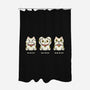 Three Wise Maneki-Neko-None-Polyester-Shower Curtain-Freecheese