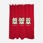 Three Wise Maneki-Neko-None-Polyester-Shower Curtain-Freecheese