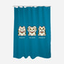 Three Wise Maneki-Neko-None-Polyester-Shower Curtain-Freecheese