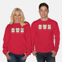 Three Wise Maneki-Neko-Unisex-Crew Neck-Sweatshirt-Freecheese
