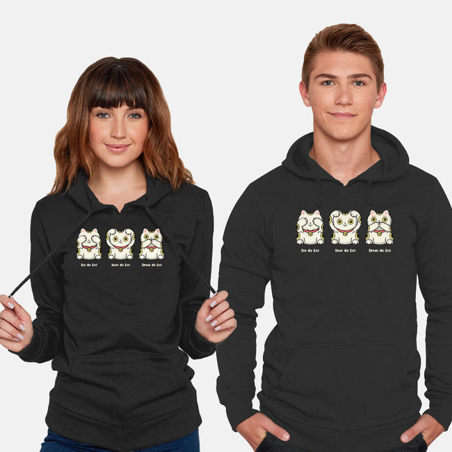 Three Wise Maneki-Neko-Unisex-Pullover-Sweatshirt-Freecheese