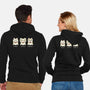 Three Wise Maneki-Neko-Unisex-Zip-Up-Sweatshirt-Freecheese