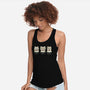 Three Wise Maneki-Neko-Womens-Racerback-Tank-Freecheese